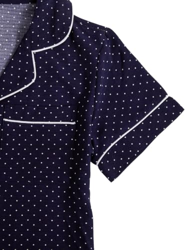 Image of Verdusa Pajamas For Women Set 2 Piece Cute Pjs Sleepwear Lounge Sets | Pj Sets For Woman, Button Down Shirts With Pajama Shorts, Cute Print, Comfy Sets