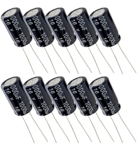 Capacitor Eletrolítico 1000uF 16V - Kit 10 Peças