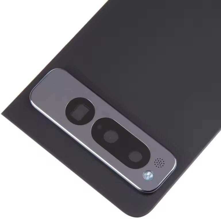 for Google Pixel Fold Back Glass Battery Door Cover Replacement, Rear Housing Case, for Google Pixel Fold Phone Rear Glass Panel Back Cover Repair Parts (Black)