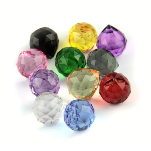 Boules Facettes Cristal Feng Shui Bleu : Le Cadeau Parfait pour Salon et Maison