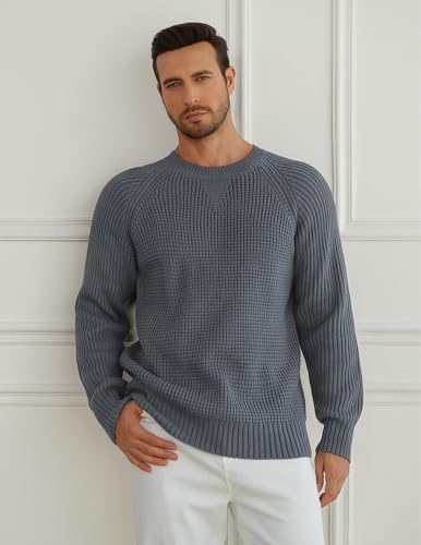 Men's Pullover Sweater Crewneck Waffle Knitted Sweaters Long Sleeve Knitwear Sweaters for Fall Winter 2025 Trendy3