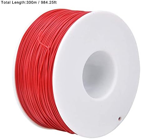 LANTRO JS 300m Tin Plated Copper Wire Wrapping, 30 AWG Insulation Wrapping Copper Test Cable, Single Strand Red Copper Wire or Eletronic Test