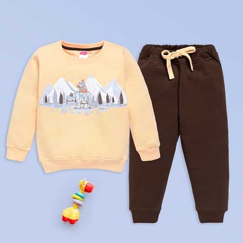 Image of LuvLap Baby Girls Full Sleeve Sweatshirt & Pyjama Set