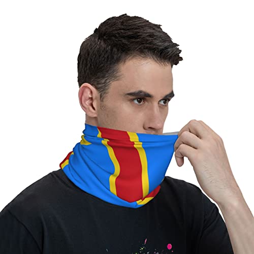 Balaclava de la República Democrática del Congo con Estampado Doble Lado para Hombres y Mujeres, Mascarilla Facial Transpirable, Pañuelo de Cuello, Bandana, Cubreboca, Blanco miniatura 7