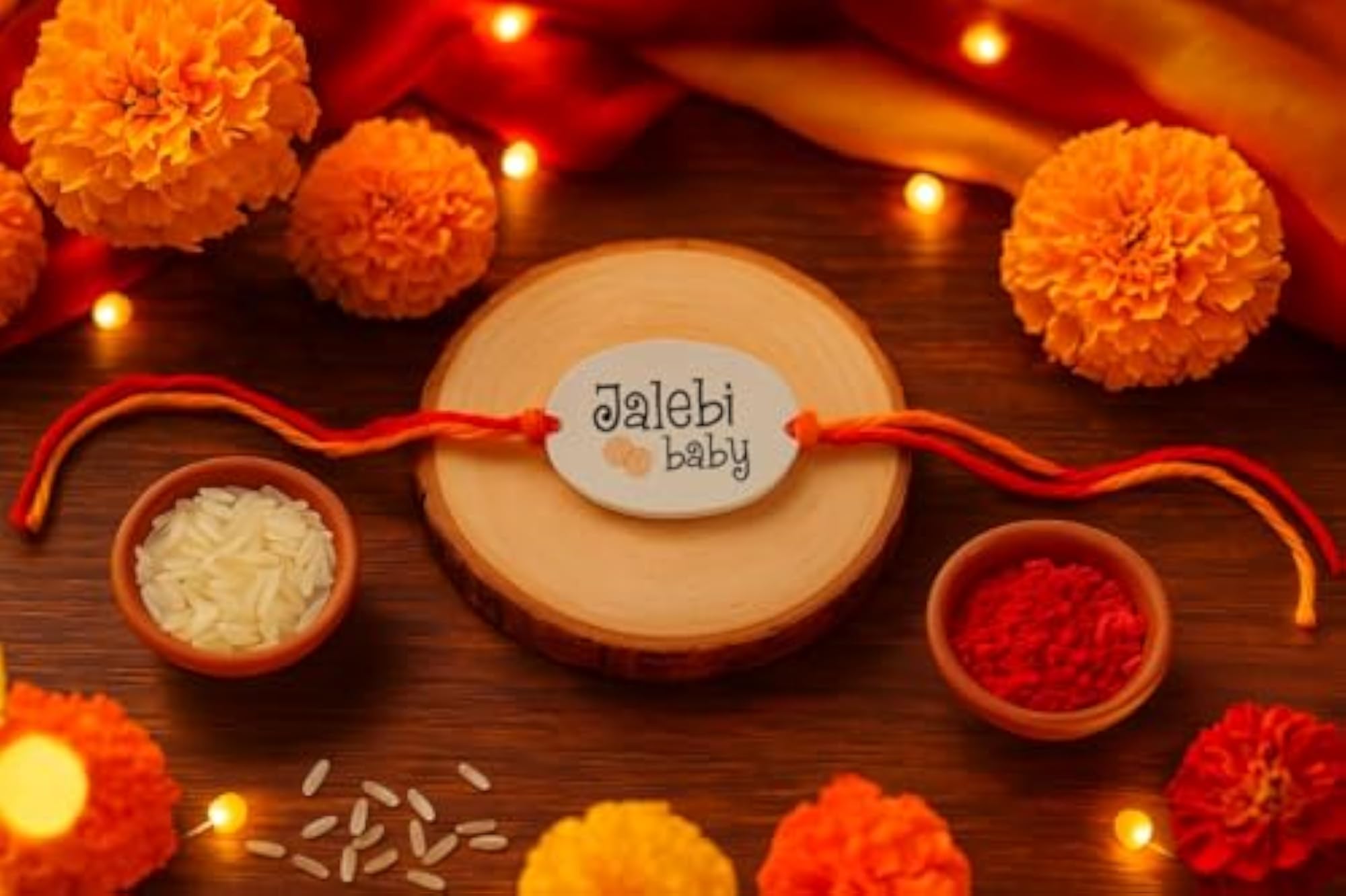 Little Brother Handmade Rakhi with Cute Print