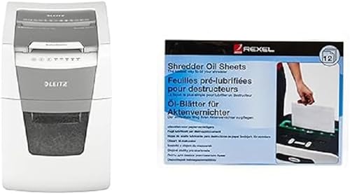 Destructeur de documents Leitz IQ P4 automatique 100 feuilles blanc avec feuilles lubrifiantes
