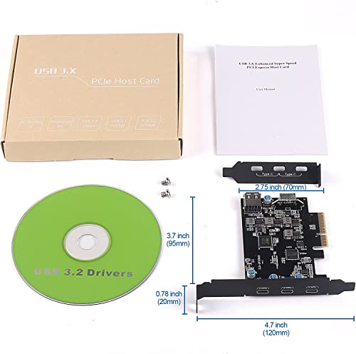 Tarjeta PCIe a USB 3.2 de 10 Gbps con puertos Tipo C y Tipo E 6