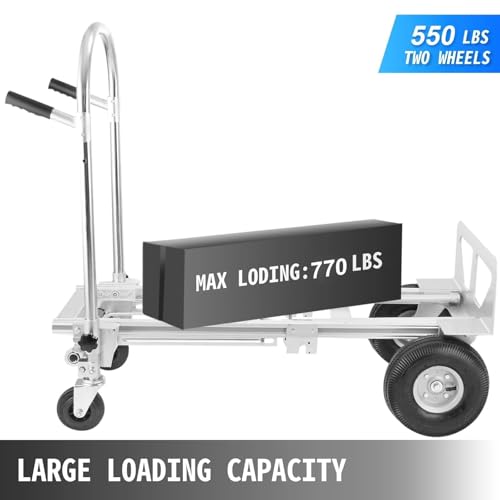 Carretilla plegable 3 en 1 con 4 ruedas resistente 1000 lbs miniatura 4