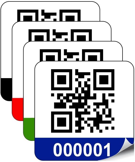 250 Personalised Custom QR Code Asset Inventory Labels - 35mm x 35mm ...