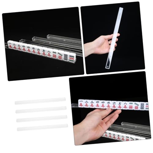 4 piezas Mini soportes Mahjong portátiles para viaje miniatura 5
