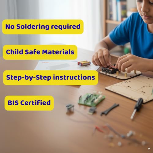 Image of Wireless (Bluetooth) Speaker | DIY Electronic, Robotics Kit | Science Project Kit for Girls & Boys | Best Gift for Boys and Girls Age 8, 9, 10, 11, 12, 13, 14 Years (Wood)