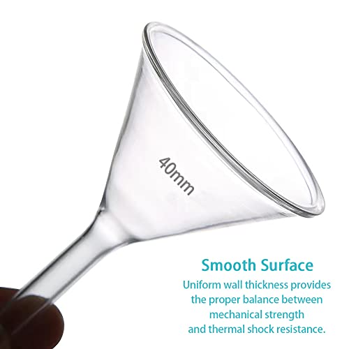 40Mm Glass Funnel, Short Stem 3.3 Borosilicate Glass Funnel For Science Labs And Home Kitchen Use, Huaou, Pack Of 1 #TOP3