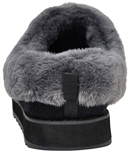 Skechers Skechers BOBS Women's Keepsakes Delight Slipper, Black/Charcoal, 7 M US