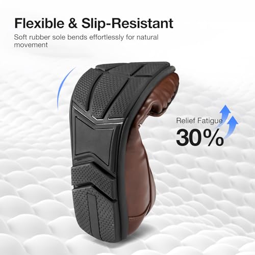 Image of HEEZ Men's Loafers Slip On Dress Shoes Penny Loafers Leather Casual Driving Boat Shoes for Men