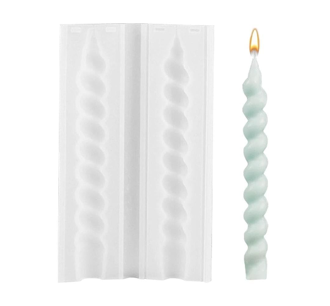 Spiral Candle Mould Silicone Tall Taper Cylindrical Candle Mold Pillar for Candle Making Molds Stick Moulds Resin Art Craft Home Decoration-image-3