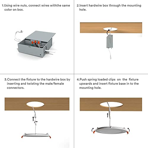 Lumary Smart Recessed Lighting Ultra-Thin 4 Inch 12Pack+Smart Recessed Lighting Ultra-Thin 6 Inch 12Pack #TOP7