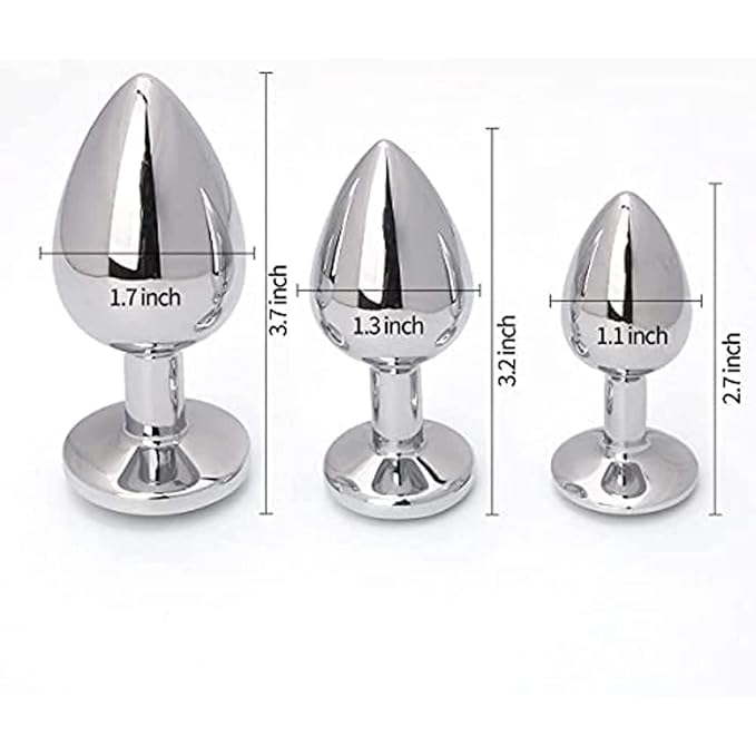 HITARTH ENTERPRISE Premium Stainless Steel Massage Plug for Relaxation and Stress Relief | Plug Massager For Men and Women | Waterproof | Body massager for Women and Men (Medium - 3 Inch) HITARTH ENTERPRISE Premium Stainless Steel Massage Plug for Relaxation and Stress Relief | Plug Massager For Men and Women | Waterproof | Body massager for Women and Men (Medium - 3 Inch)