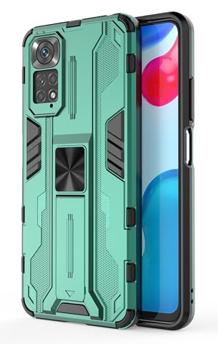 SORAKA Case for Xiaomi Redmi Note 12 Pro 4G with Stand Heavy Duty Protection Case for Redmi Note 12 Pro 4G Case with Metal Plate for Magnetic Car Mount Silm Fit Case Green