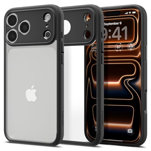 Spigen Cover Ultra Hybrid Compatibile con iPhone 17 Pro - Nero Opaco product image