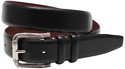 TORINO LEATHER 35MM BLACK WAXHIDE W/ITALIAN ETCHED NKLE BKL mens