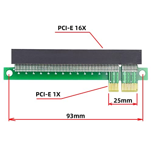 PCI-E Express 1x a 16x Maschio a Femmina Extender Convertitore Riser Card Adattatore di Estensione per Scheda Grafica - Scheda video - Immagine 2