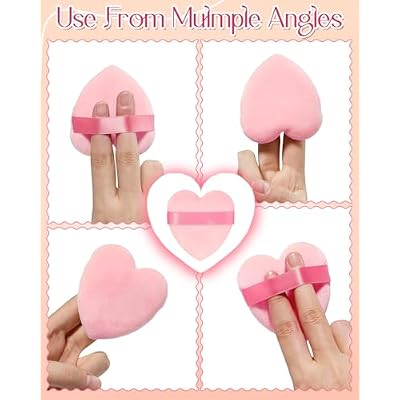 6Pcs Pink Powder Puff for Face Powder, Heart Shape Singapore | Ubuy