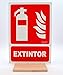 Seribas - Señal extintor luminiscente homologada - clase B - en PVC 0,7mm - 21x30cm - señal de seguridad - interior/exterior