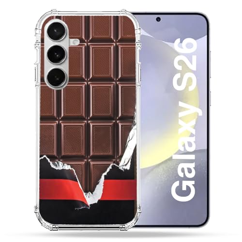 Coque Samsung S26 antichoc robuste rigide design chocolat