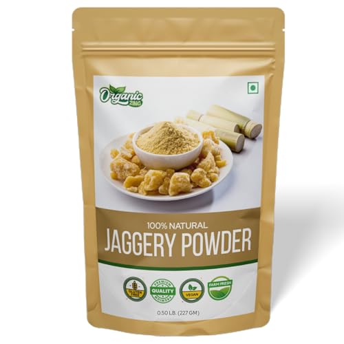 Organic Zing Jaggery Powder | 100% Unadultered Jaggery Powder | Natural and Jaggery Powder For Tea | Product of India - 227 gm (16 oz)