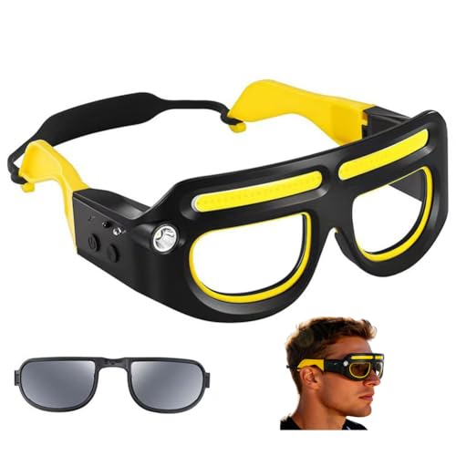 Lampada frontale a LED con fascio largo, 5 modalità di illuminazione, torcia impermeabile, perfetta per casa, ufficio, cucina, lettura, all'aperto, campeggio, pesca e progetti fai da te, regolabile