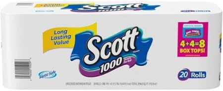 Scott 1000 Bathroom Tissue - 20 Rolls