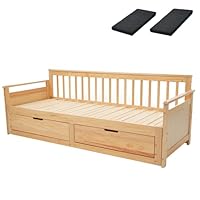 Amazon｜STPZHXC ソファベッド ディベッド 伸長式ベッド 木製 引き出し