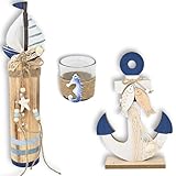 🎁 Maritime Geschenkidee für Küstenliebhaber: Ob zum Geburtstag, Einzug, Muttertag oder einfach als Mitbringsel aus dem Urlaub: Dieses Dekoset ist das perfekte Geschenk für alle, die das Meer lieben. Auch toll als Strandkorb Deko oder maritime Überraschung.