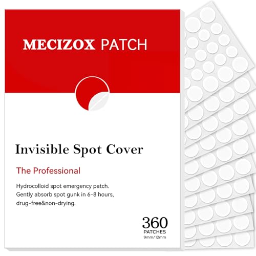 Invisible Spot Cover, 360 Count Invisible Hydrocolloid Patch, Absorbing Spot Patches, Skin Care, Facial Stickers, Cute Face Patches for Face