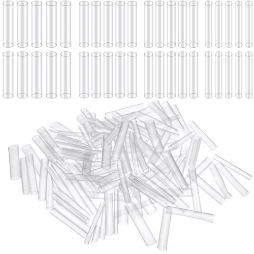 DOPENSPI Lot de 120 embouts transparents pour lacets de chaussures - Plusieurs tailles - Embouts thermorétractables pour lacets, capuchons, cordons/cordons/cordons/cordons/embouts de rechange