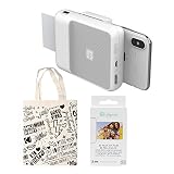Este paquete incluye: 1 impresora Lifeprint, 1 paquete de papel Zink Lifeprint de 30 paquetes, 1 bolsa de asas.