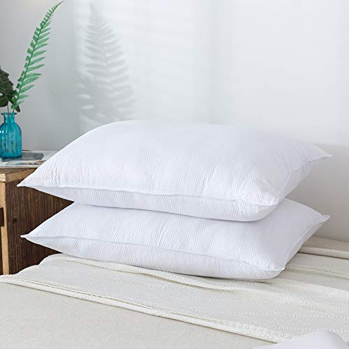 HOMEFOUCS Standard Size Bamboo Fiber Pillows Pair, Medium and Soft Firmness, Hotel Pillow(48X74cm) 2 Pack - Image 7