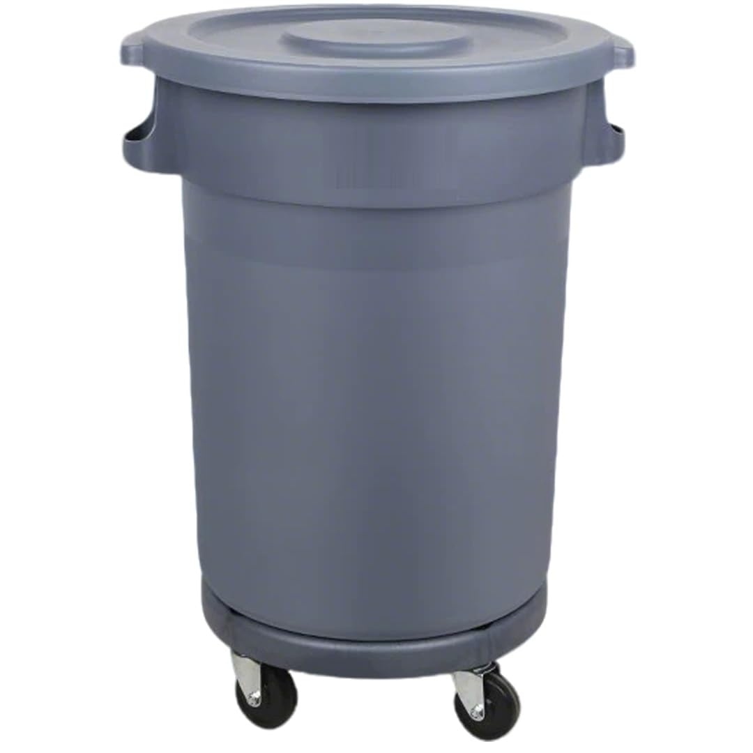 Garbage Cans Trash Cans 2 Rugged Wheels Ergonomic Handle and Lid Heavy Duty Construction Built for Toughness and Maximum Impact Resistance Perfect for Both Indoor Or Outdoor Use(A-40L)