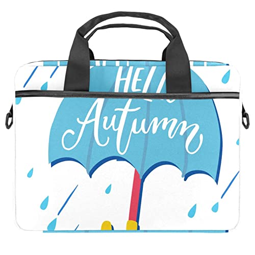 Sac bandoulière pour ordinateur portable 14 pouces motif Hello Autumn