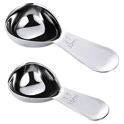 Hochwertiges Edelstahl Kaffee Scoop Lebensmittelqualität Messlöffel Kaffeeschaufel Kurze Edelstahl Löffel Leicht Reinigen Edelstahl Kaffee Scoop Cover