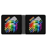 FunnyStar 95Lesbian Rainbow Lips Pride Money Clip Wallet Card Holder With Cash Bill Pocket and 8 Cre