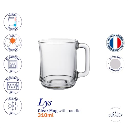 Duralex Empilable Mug, 10.875 oz, vidrio claro miniatura 6