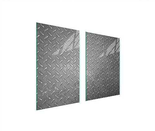 TMK ArtDeko Lot de 2 cache-plaques de cuisson universelles, 65 x 52 cm, compatible avec tous les types de plaques de cuisson, en verre trempé, également comme planche à découper, hygiénique, résistant