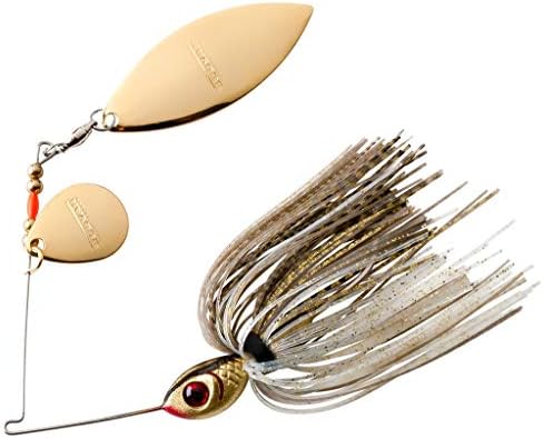 BOOYAH Blade Spinner-Bait Bass Fishing Lure, Gold Shiner, Tandem (1/2 oz)