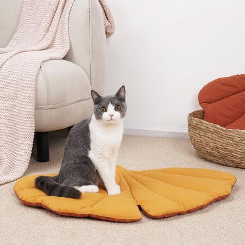 Coussin de lit pour chat chiot en forme de feuille protectrice - 7