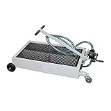 Shop Tuff STF-15GS 15 Gallon Capacity Low Profile Oil Steel Drain with Hand Pump, Splash Guard, and Mesh Cover, 15 Gallon Tank Capacity