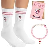 Gkhlg 3 Pcs Lillet Geschenkset mit Armban Grußkarte Kraftumschlag und Aperol Socken Perfekt für Cocktail-Liebhaber zum Geschenken an Familie Freunde ideal für Geburtstage Feste