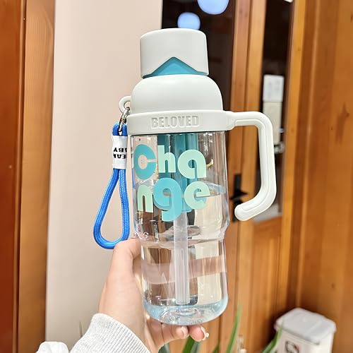Image of THE VENTI SHOTAY Classic Unbreakable Water Bottle with Sipper BPA Free, Leak-Proof Water Bottle Ideal for Office, Sports, School, Gym (Handle - 900ML-White)