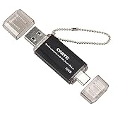 Onite Multipurpose USB C & USB A 3.0 Flash Drive for New MacBook, Galaxy S9, S8 Plus, Note 8, G6, Pixel XL, Black(32G)