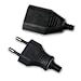 Produktbild Set Europa-Kupplung & Stecker, schwarz, 250V/2,5A